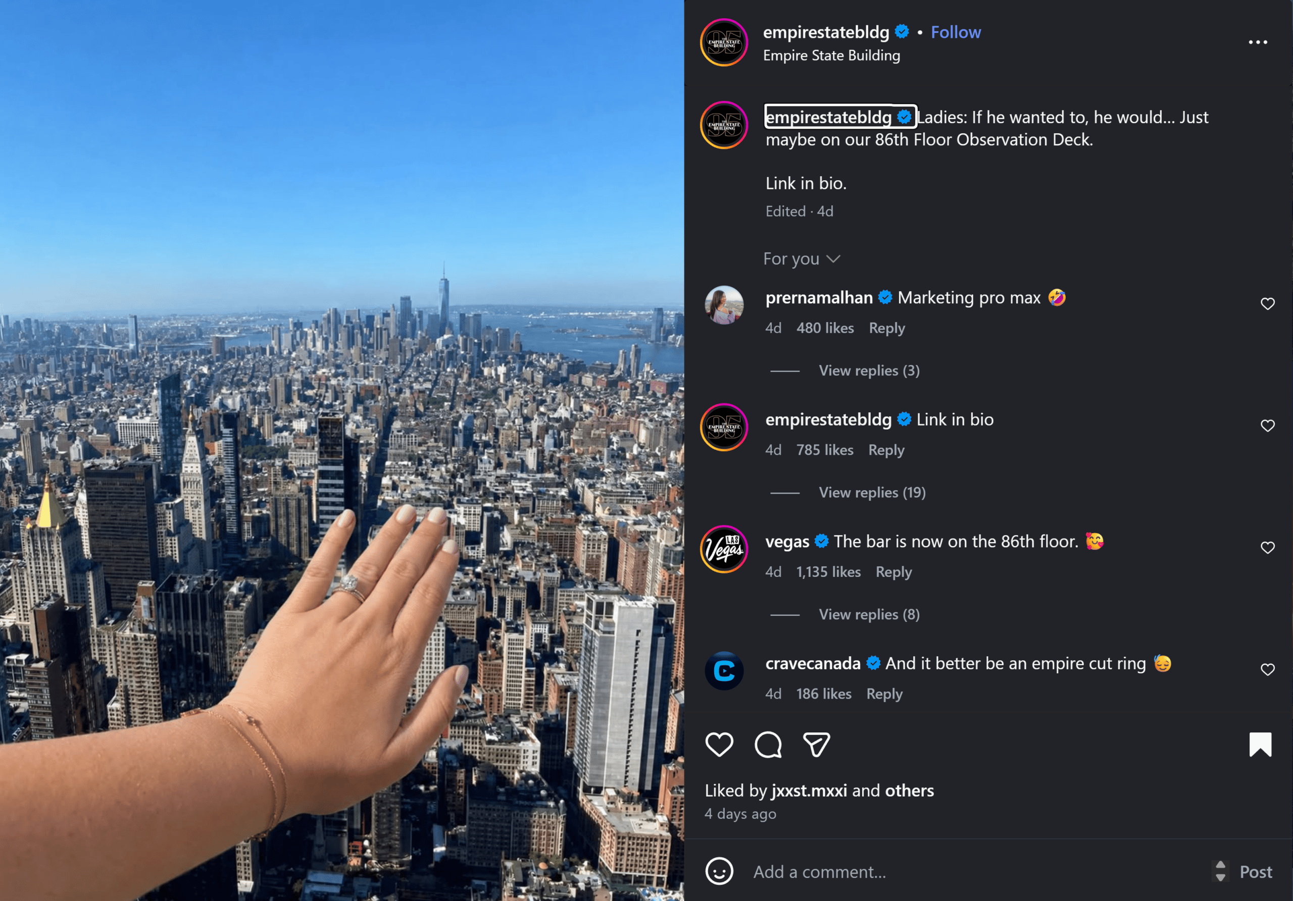 Empire State Building trendjacking
